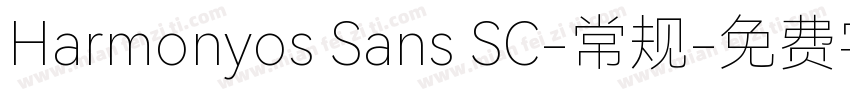 Harmonyos Sans SC-常规字体转换